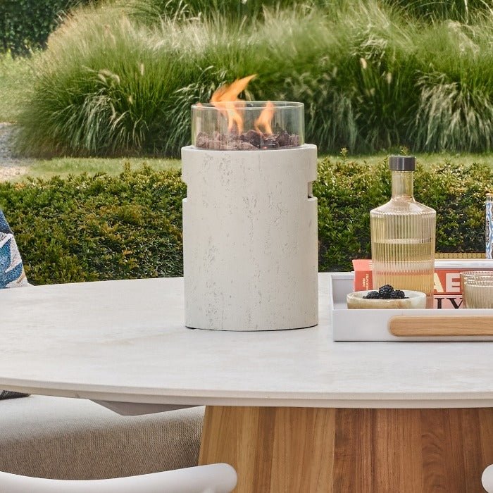 Happy Cocooning Lumi Stone Table Top Burner in Travertine