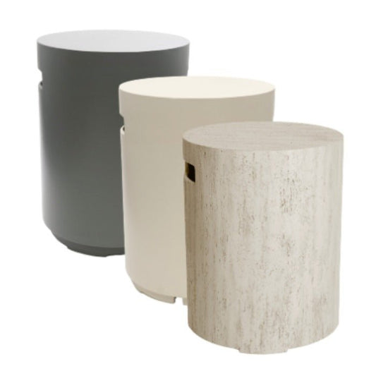 Happy Cocooning Round Gas Bottle Enclosure in Oyster Beige
