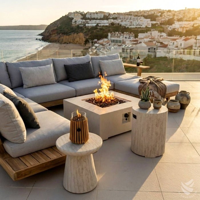 Happy Cocooning Round Side Table in Travertine