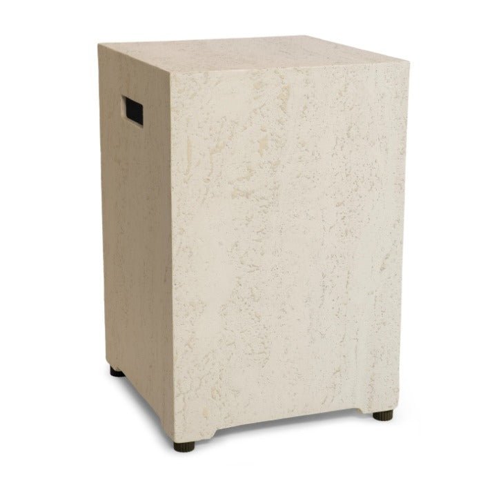 Happy Cocooning Square Gas Bottle Enclosure in Travertine