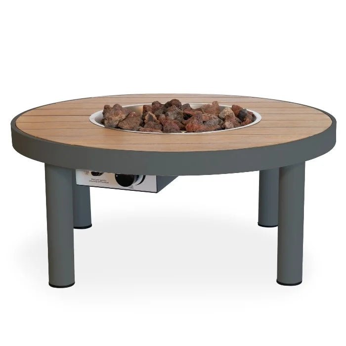 Happy Cocooning Riviera 80 Gas Fire Table - outdoor fireplaces - Ice Cold Spice | Smokey Anthracite