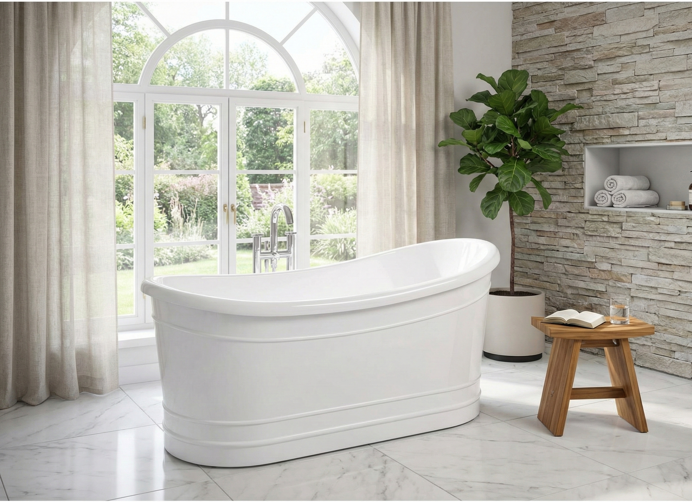 Royce Morgan Harewood Freestanding Bath Tub Traditional Roll Top Design