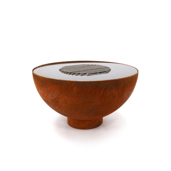 HEAT Gystad Fire Bowl with Plancha Grill in Corten