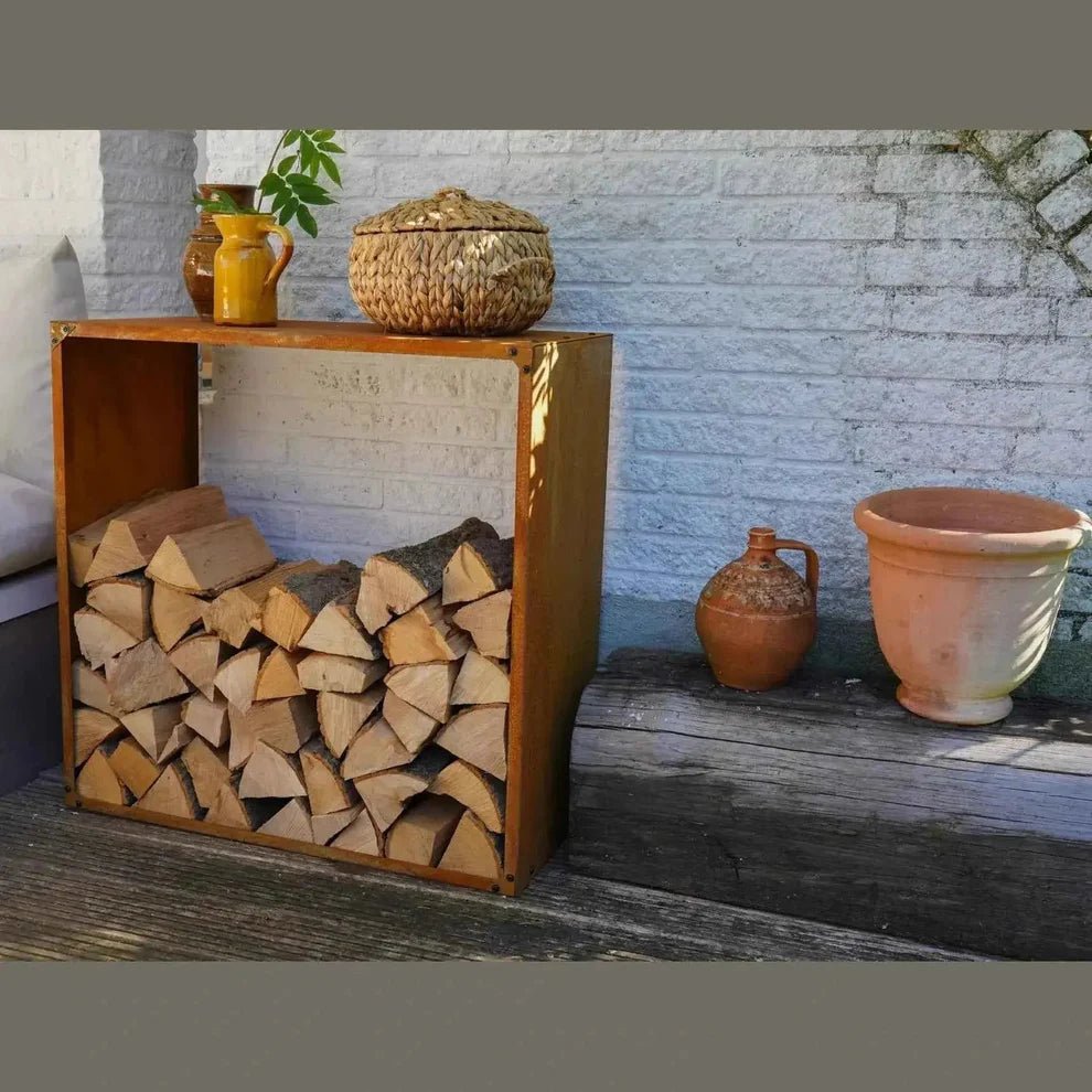 HEAT Wood Storage Dokka in Corten