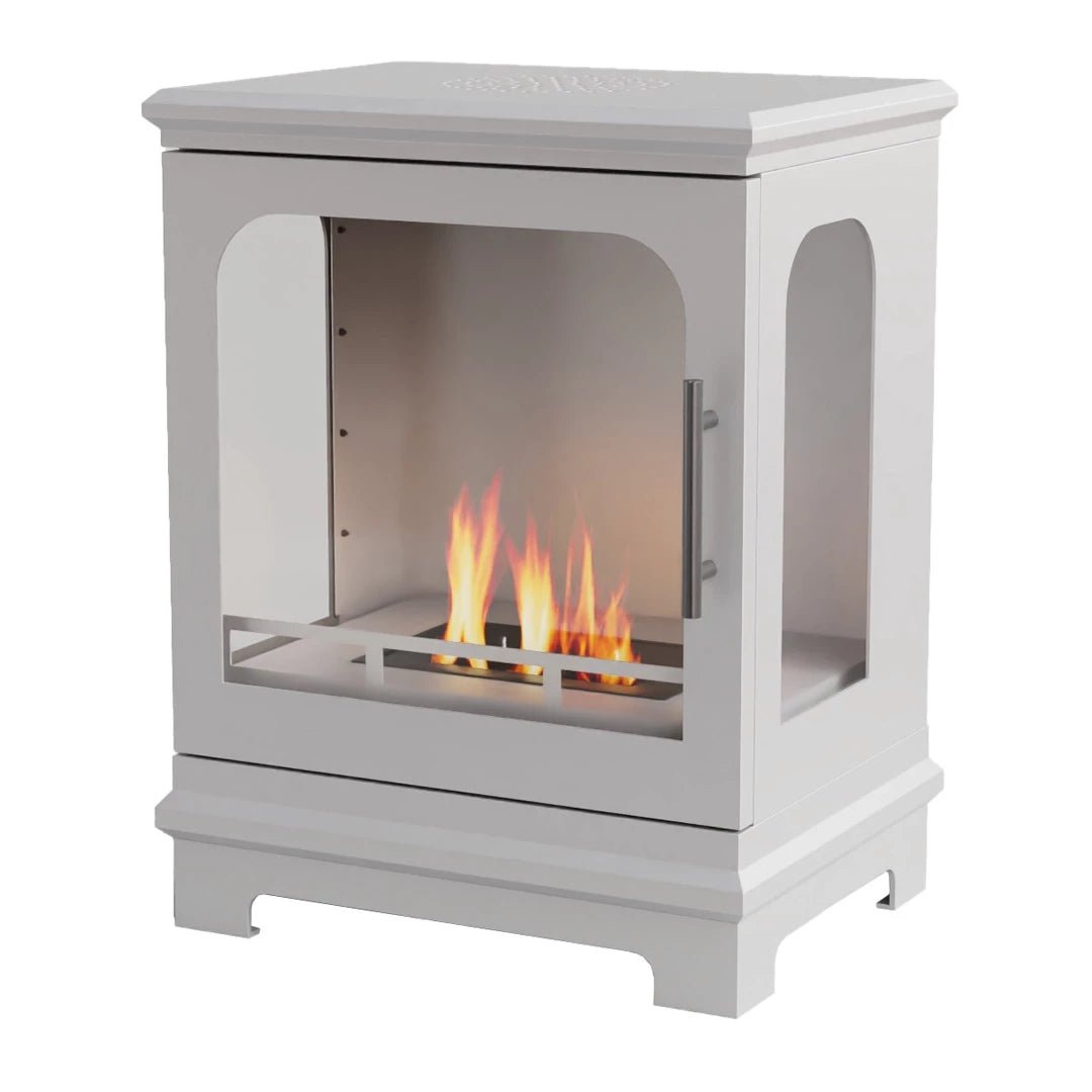 Scandiflames Honolulu Bioethanol Freestanding Fireplace - indoor fireplace - Ice Cold Spice | White