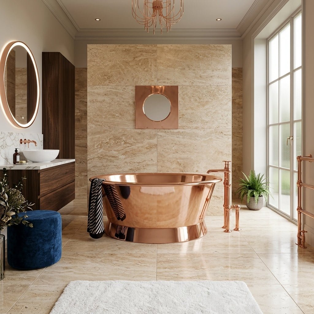 Hurlingham Baignoire Copper Freestanding Bath in Copper