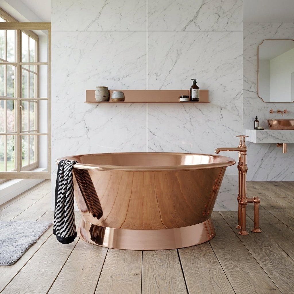 Hurlingham Baignoire Copper Freestanding Bath in Copper