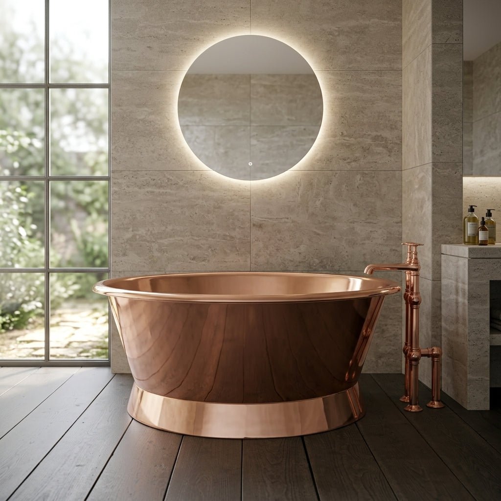 Hurlingham Baignoire Copper Freestanding Bath in Copper