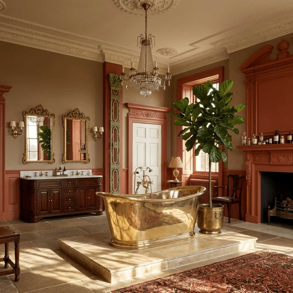 Hurlingham Baths Brass Bulle Freestanding Bath in Brass