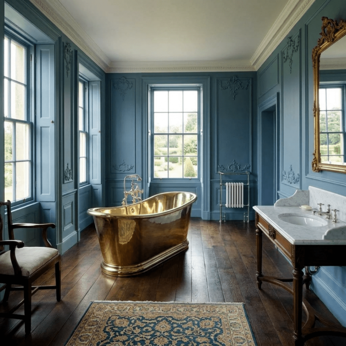 Hurlingham Baths Brass Bulle Freestanding Bath in Brass