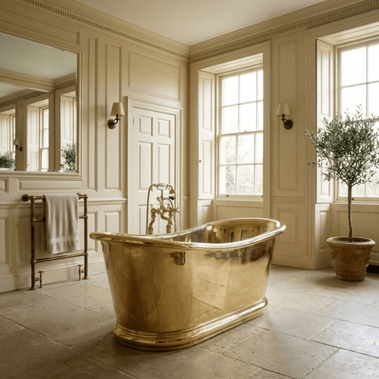 Hurlingham Baths Brass Bulle Freestanding Bath in Brass