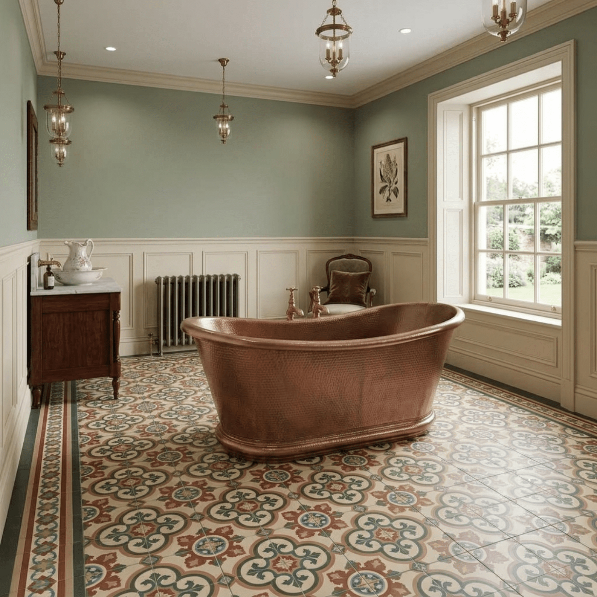 Hurlingham Baths Hammered Copper Bulle Freestanding Bath in Copper