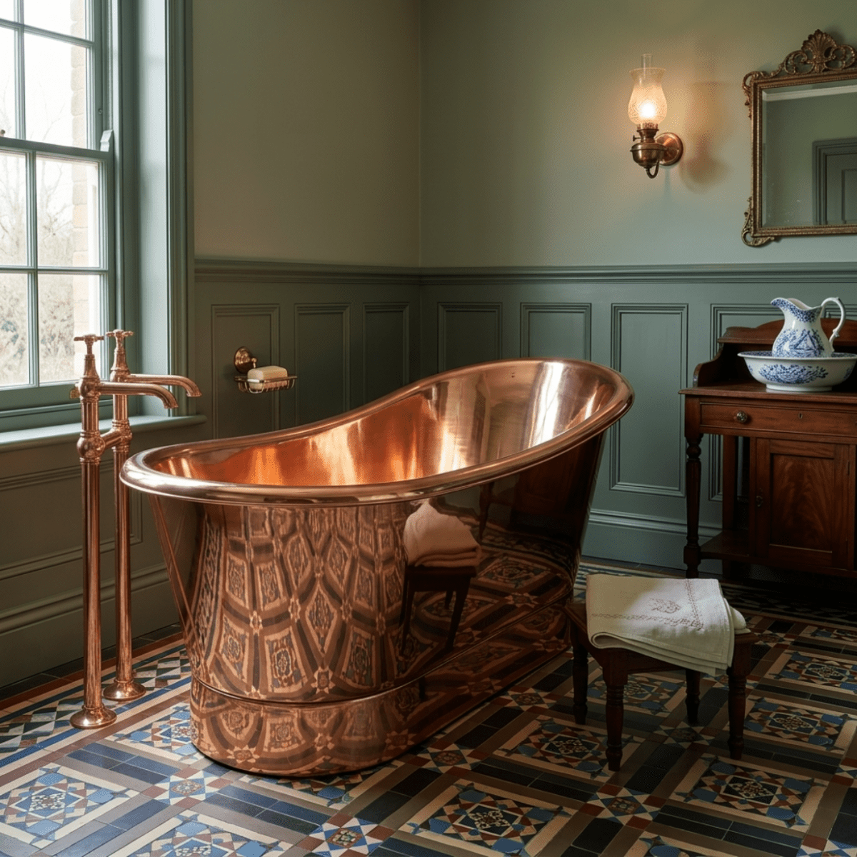 Hurlingham Bijou Copper Freestanding Bath in Copper