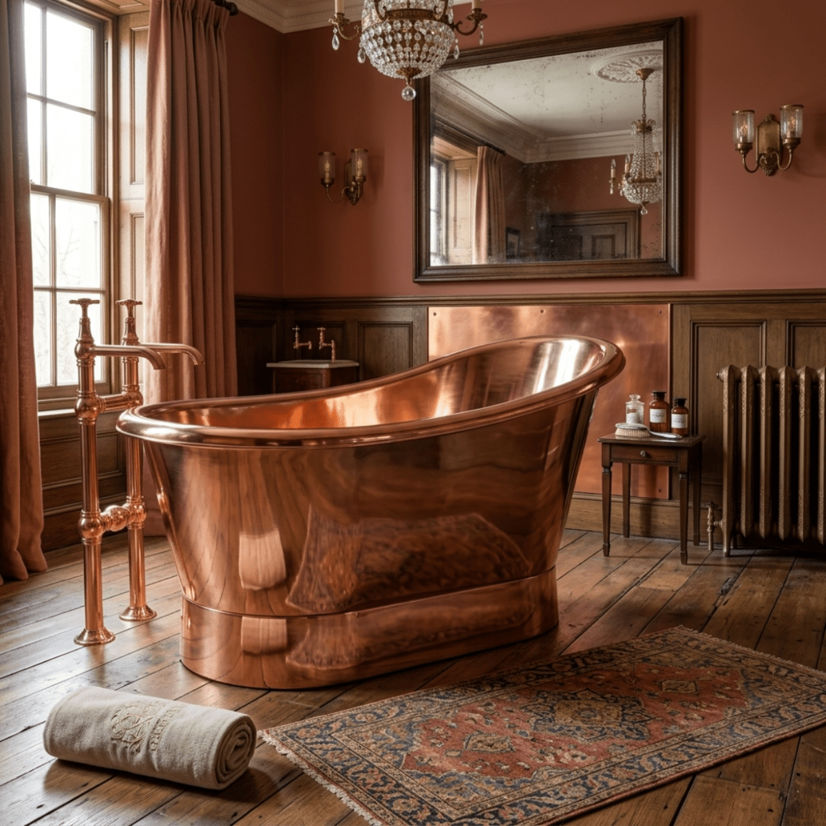 Hurlingham Bijou Copper Freestanding Bath in Copper