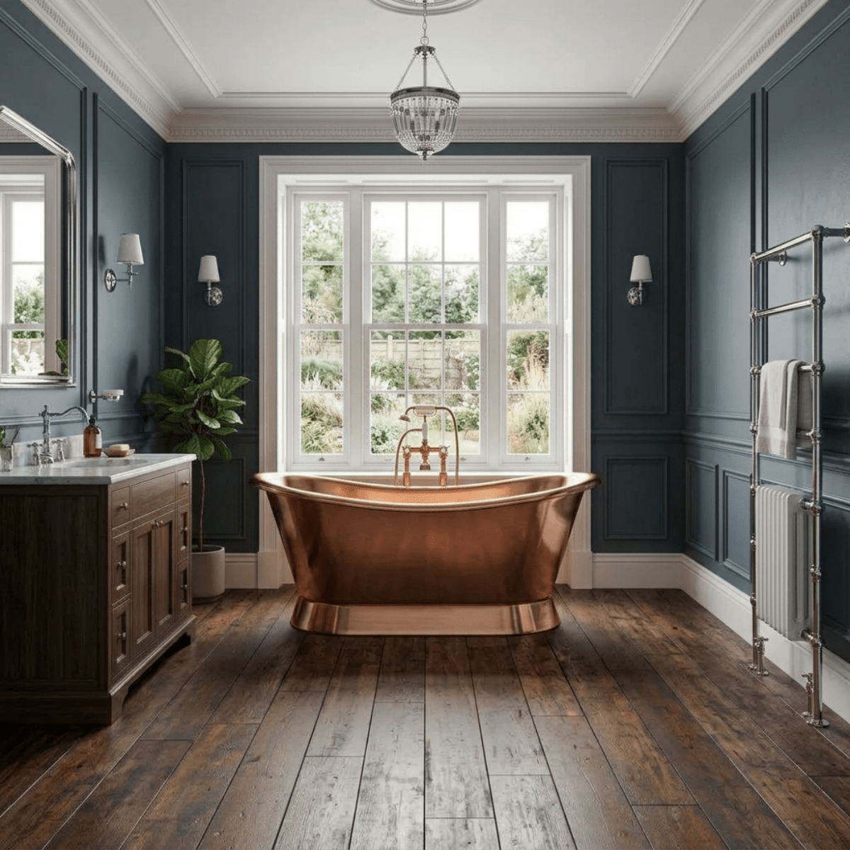 Hurlingham Copper Bateau Freestanding Bath in Copper