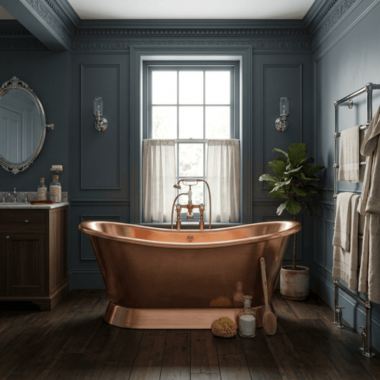 Hurlingham Copper Bateau Freestanding Bath in Copper