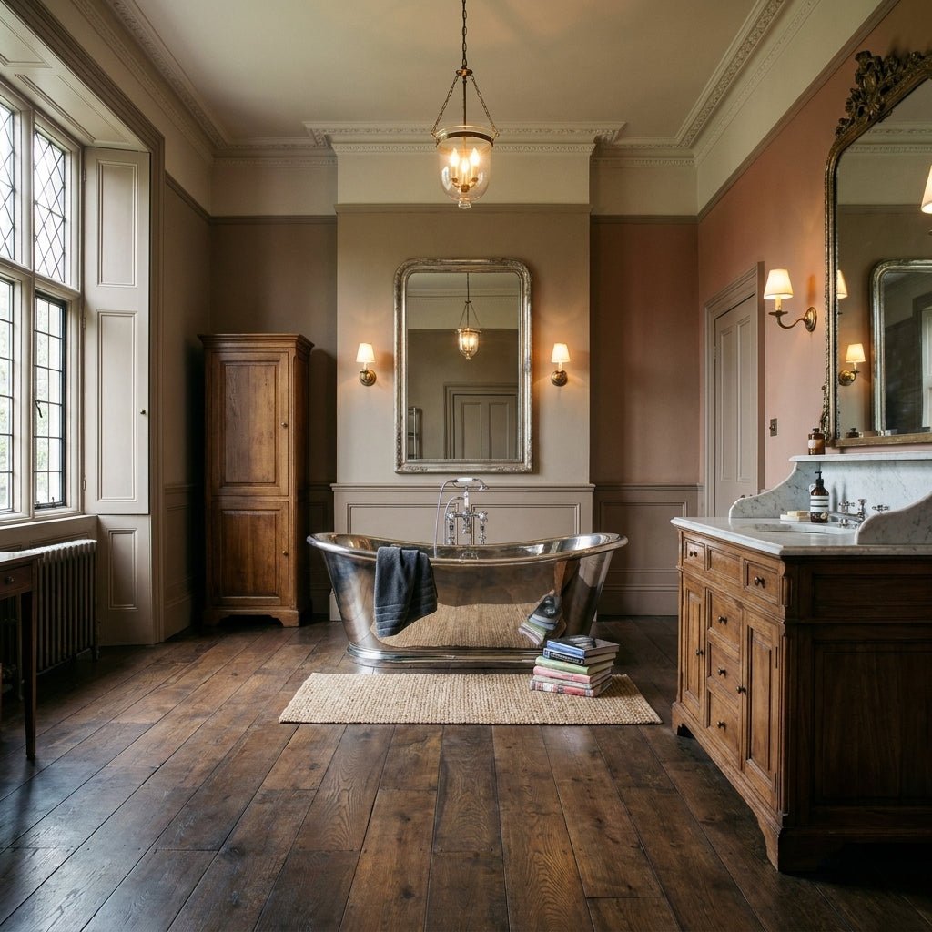 Hurlingham Copper Bulle Nickel Freestanding Rolltop Bath in Nickel