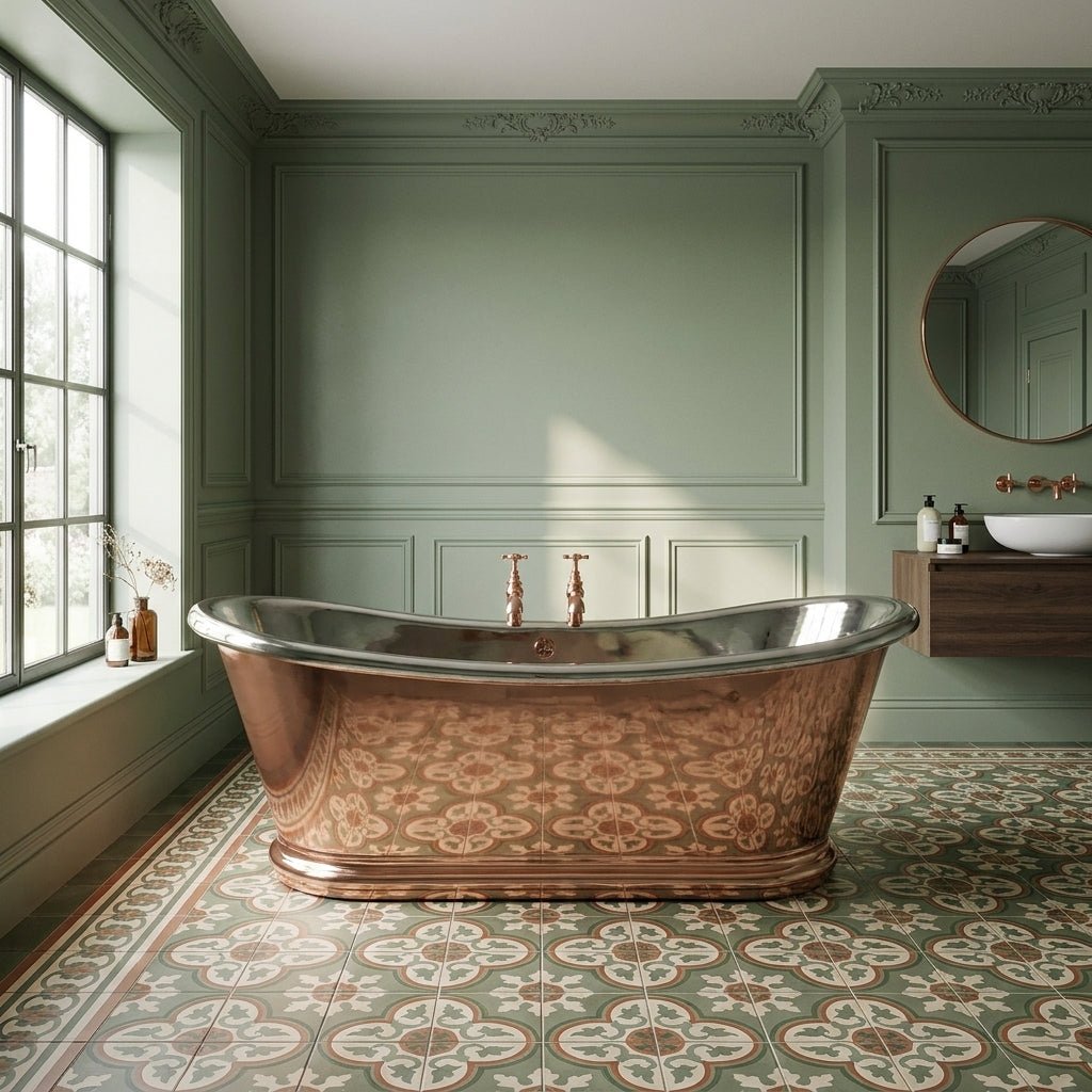 Hurlingham Copper Bulle Reserve with Nickel Interior Freestanding Bath in Copper