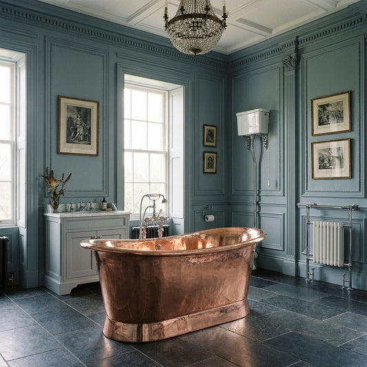 Hurlingham Normandy with Copper Interior Freestanding Bath in Copper