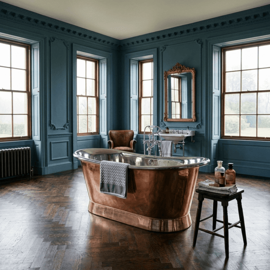 Hurlingham Normandy with Nickel Interior Freestanding Bath in Copper