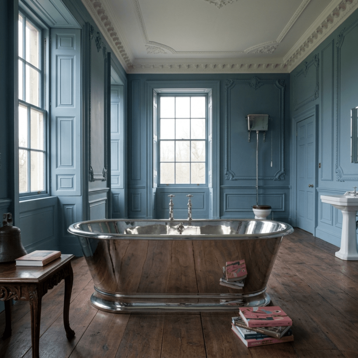 Hurlingham Zille Nickel Freestanding Bath in Nickel
