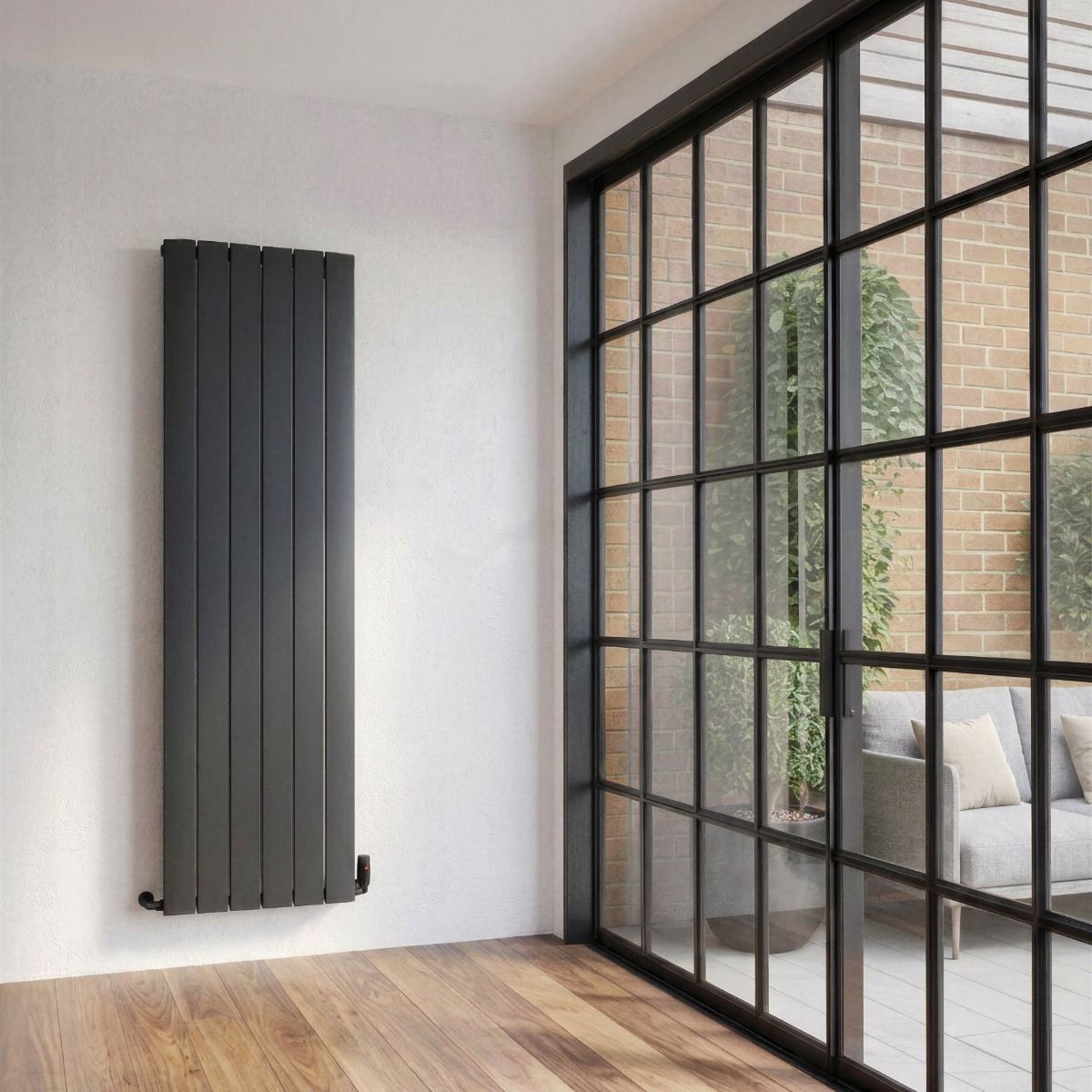 Ice Cold Spice Austin Vertical Aluminium Designer Radiator in Anthracite