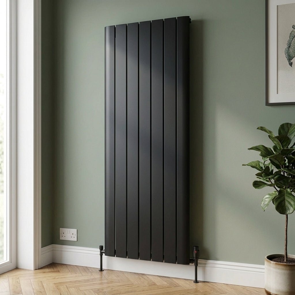Ice Cold Spice Austin Vertical Aluminium Designer Radiator in Black