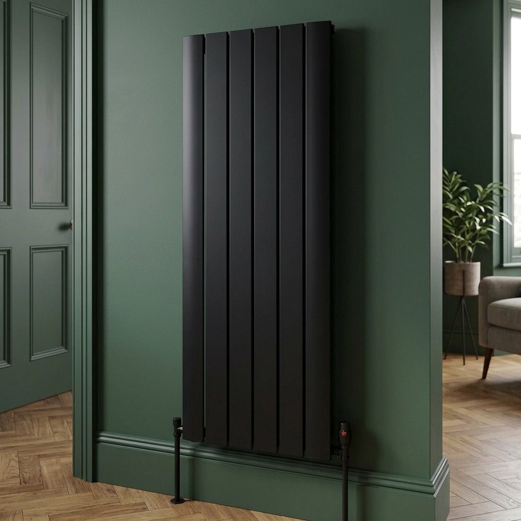 Ice Cold Spice Austin Vertical Aluminium Designer Radiator in Black