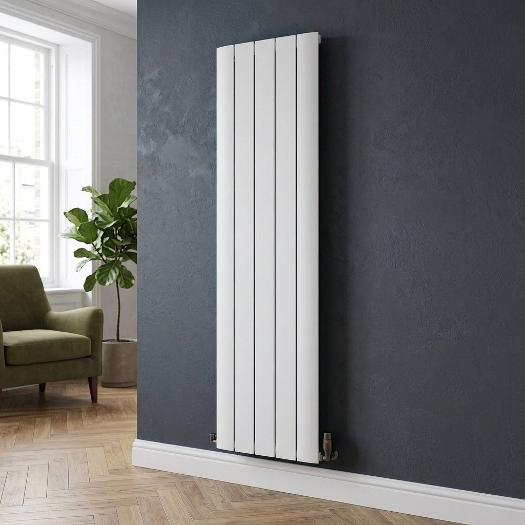 Ice Cold Spice Austin Vertical Aluminium Designer Radiator in White