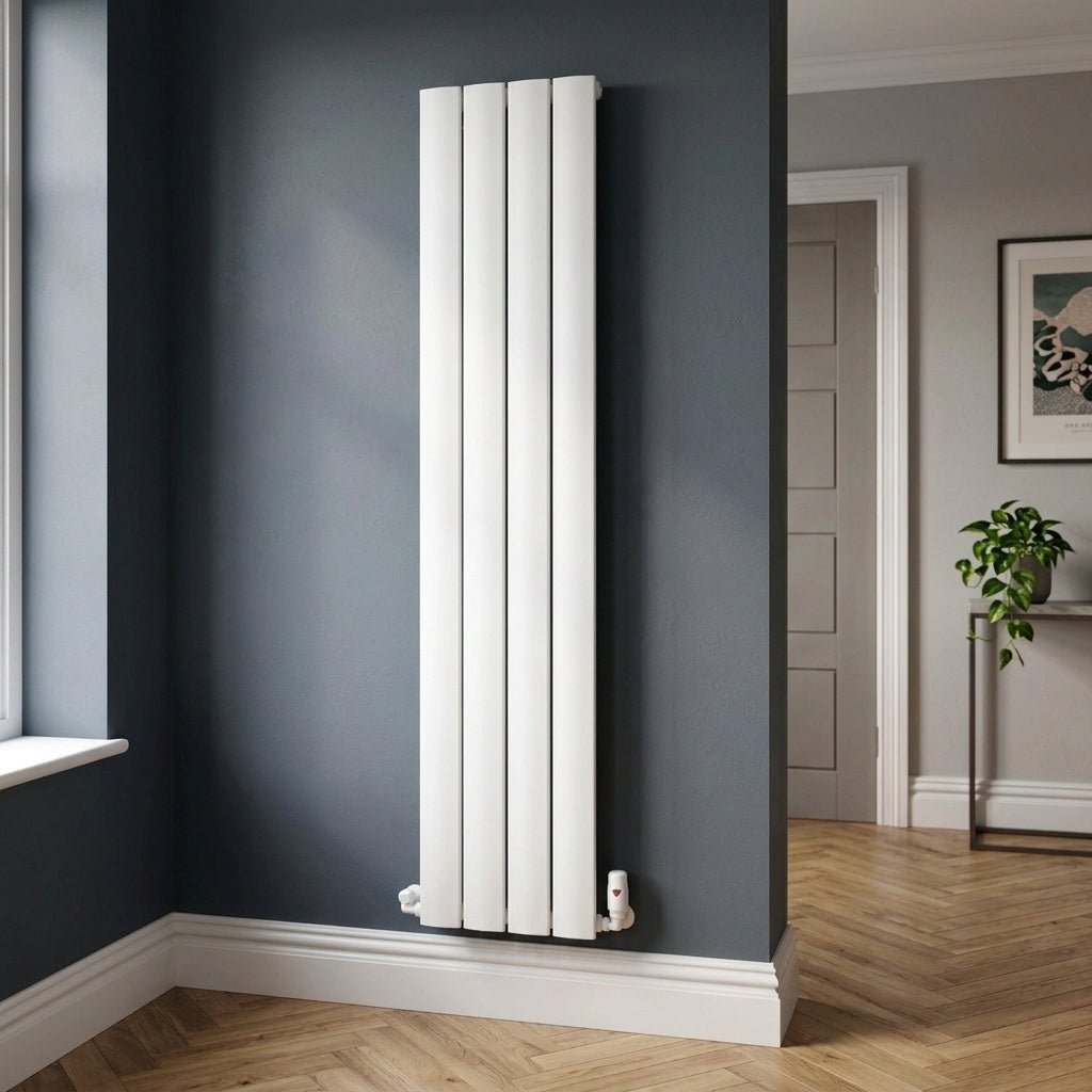 Ice Cold Spice Austin Vertical Aluminium Designer Radiator in White