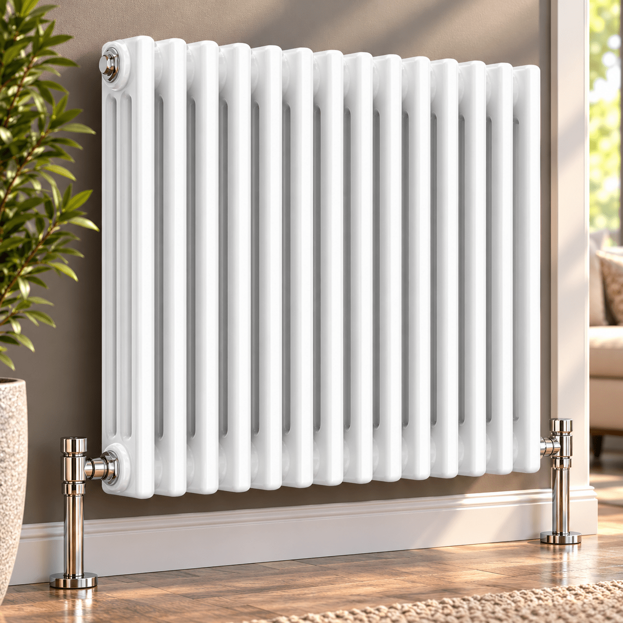 Ice Cold Spice Hudson 3 Column Horizontal Radiator in White