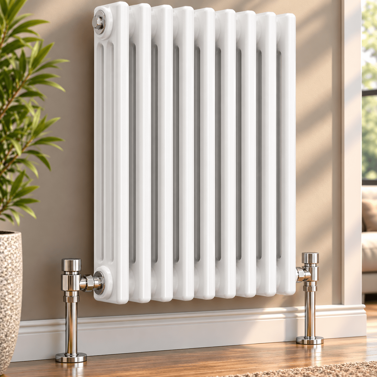 Ice Cold Spice Hudson 3 Column Horizontal Radiator in White