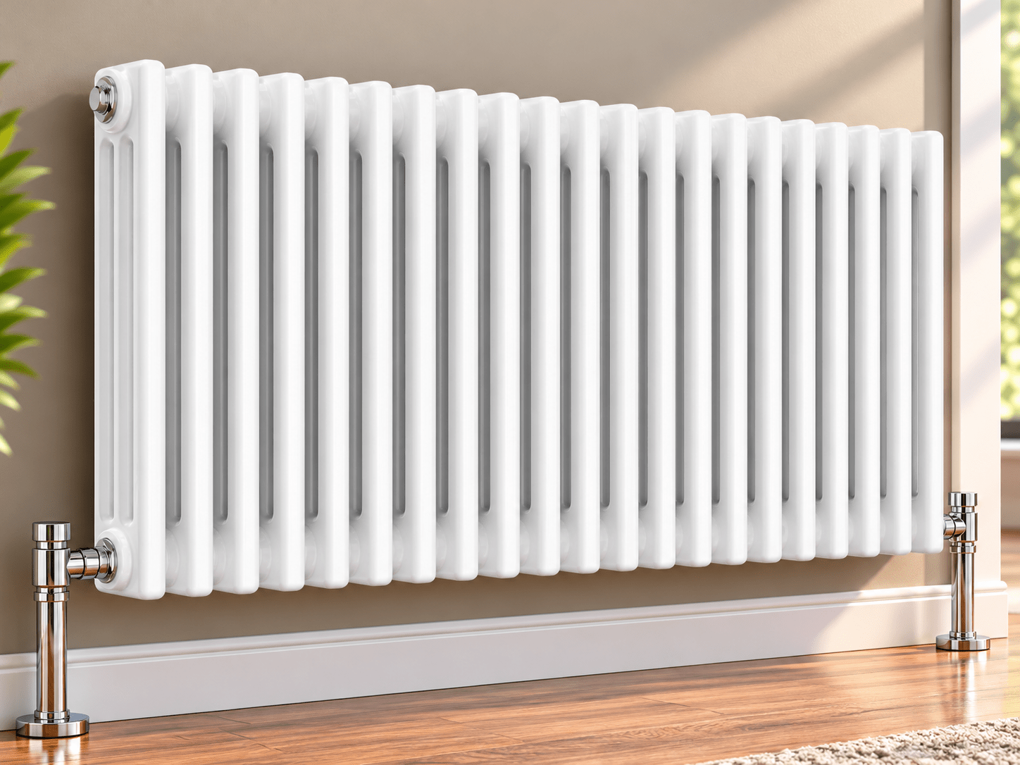 Ice Cold Spice Hudson 3 Column Horizontal Radiator in White