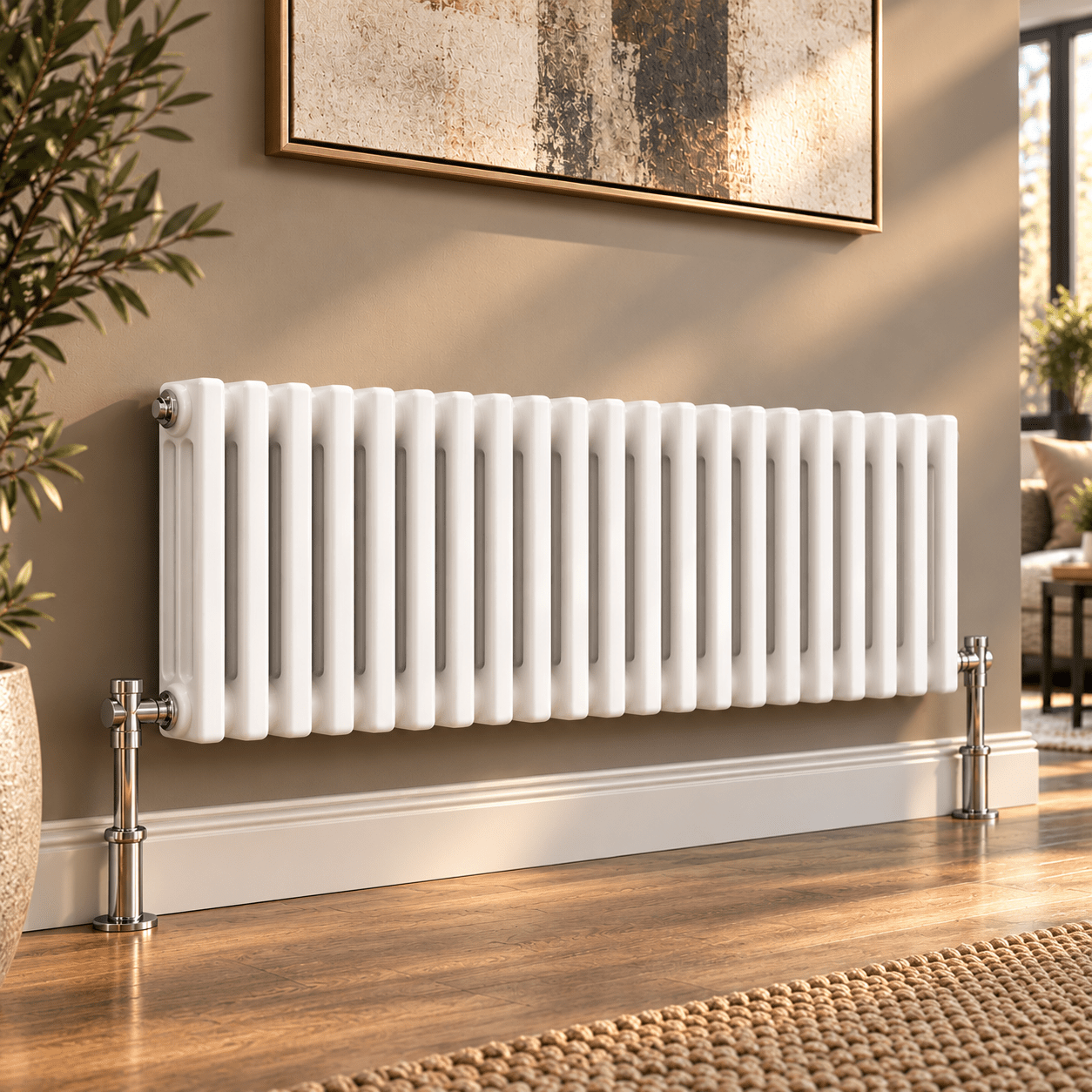 Ice Cold Spice Hudson 3 Column Horizontal Radiator in White
