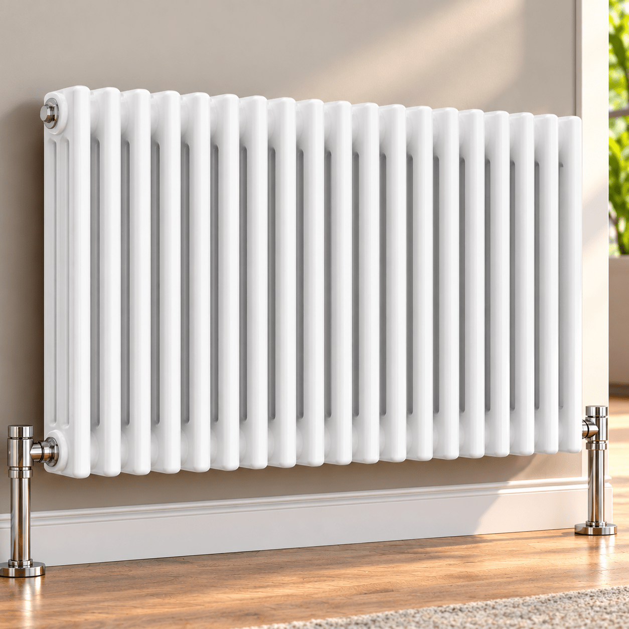 Ice Cold Spice Hudson 3 Column Horizontal Radiator in White