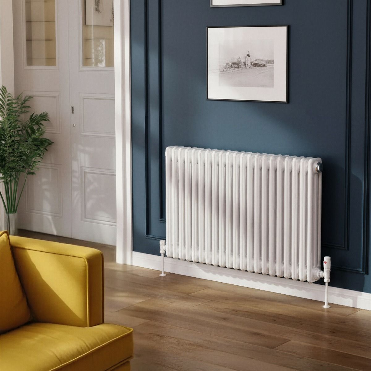 Ice Cold Spice Hudson 3 Column Horizontal Radiator in White