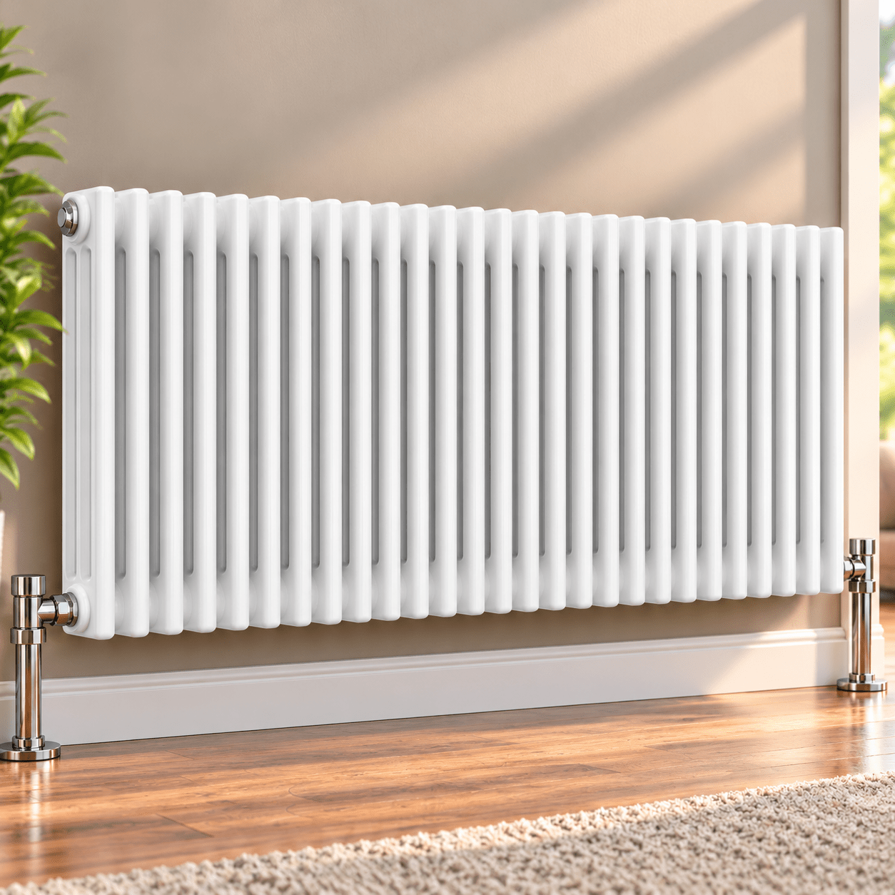 Ice Cold Spice Hudson 3 Column Horizontal Radiator in White