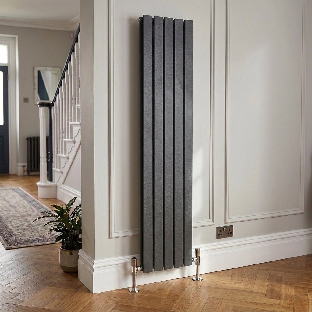 Ice Cold Spice Savannah Vertical Designer Radiator in Anthracite