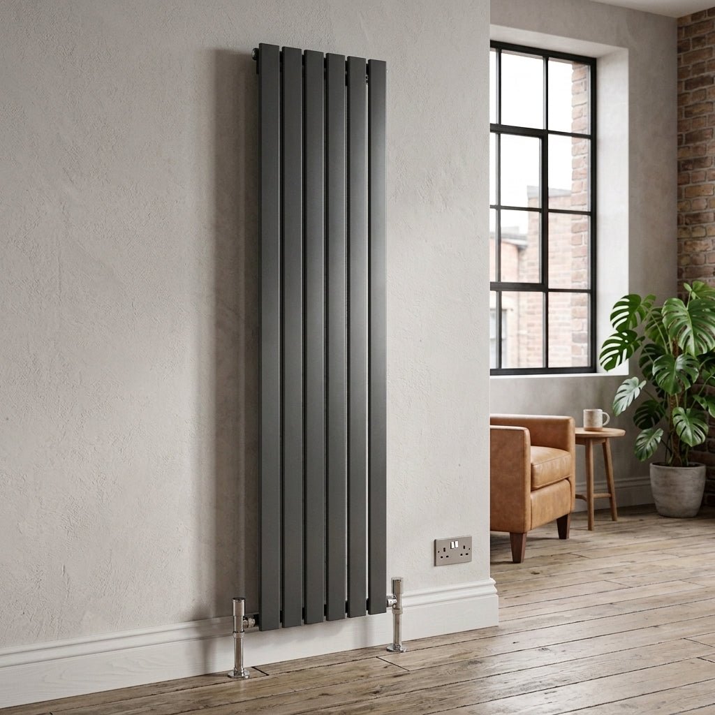 Ice Cold Spice Savannah Vertical Designer Radiator in Anthracite