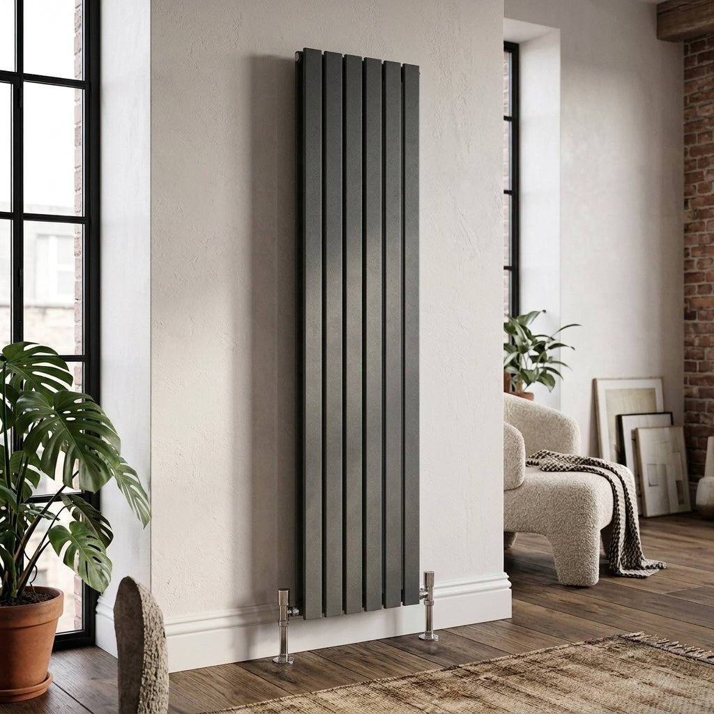 Ice Cold Spice Savannah Vertical Designer Radiator in Anthracite