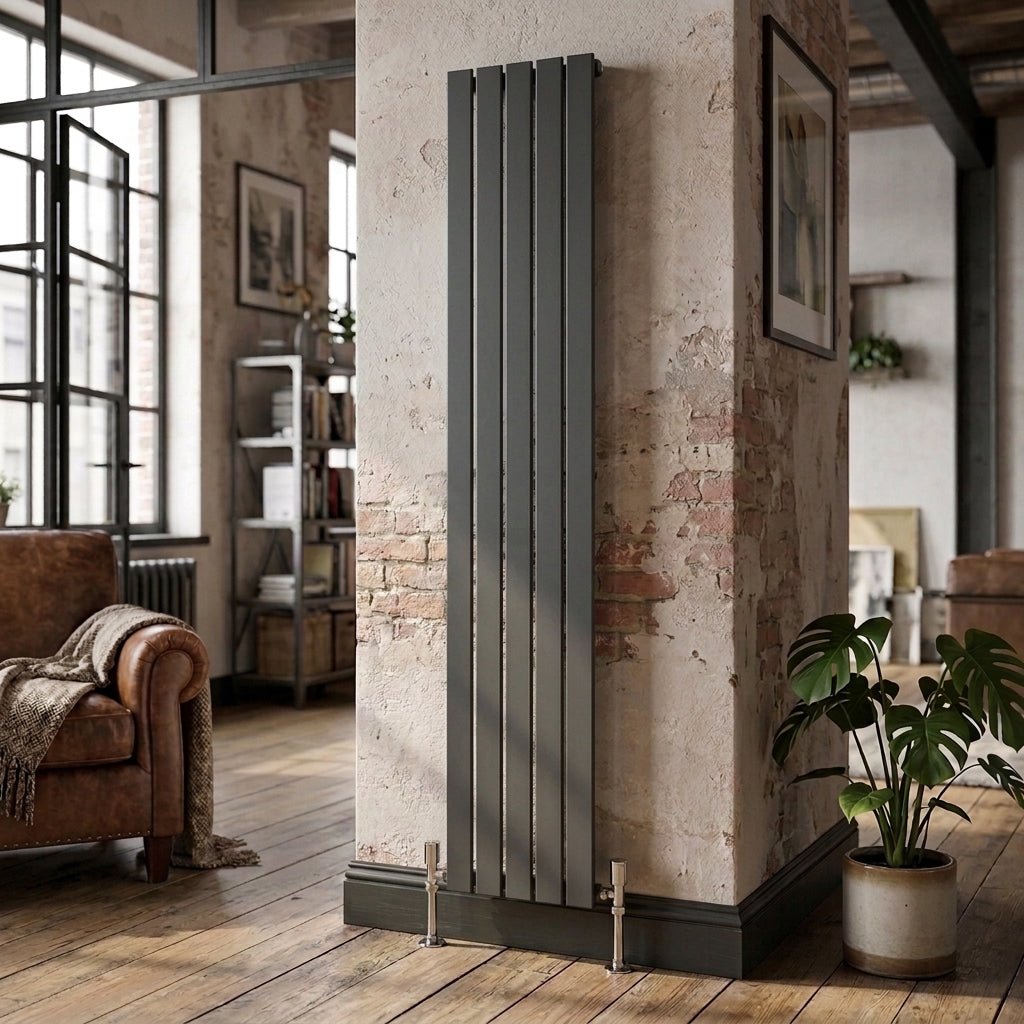 Ice Cold Spice Savannah Vertical Designer Radiator in Anthracite