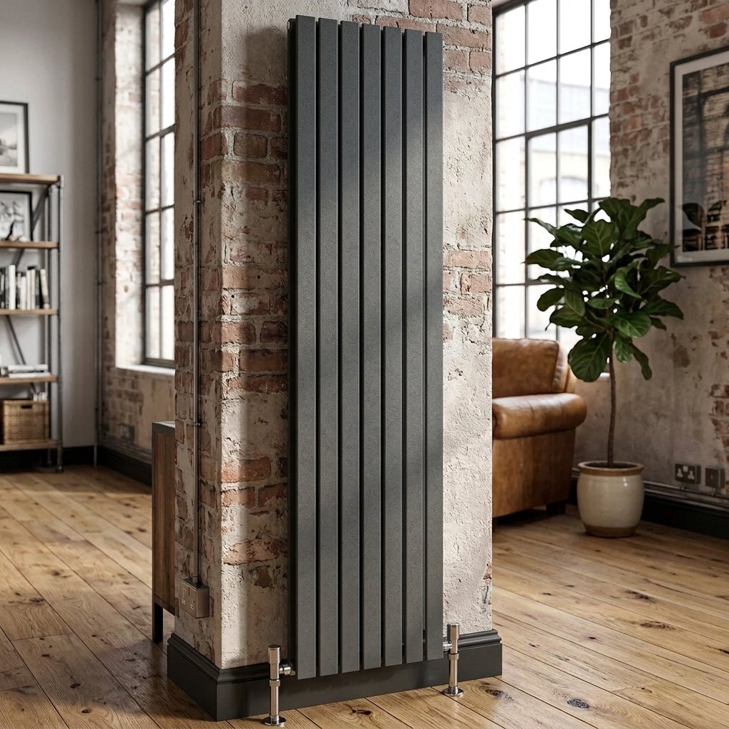 Ice Cold Spice Savannah Vertical Designer Radiator in Anthracite