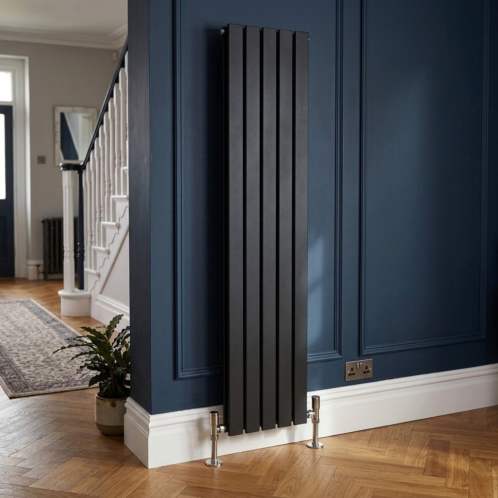 Ice Cold Spice Savannah Vertical Designer Radiator in Black