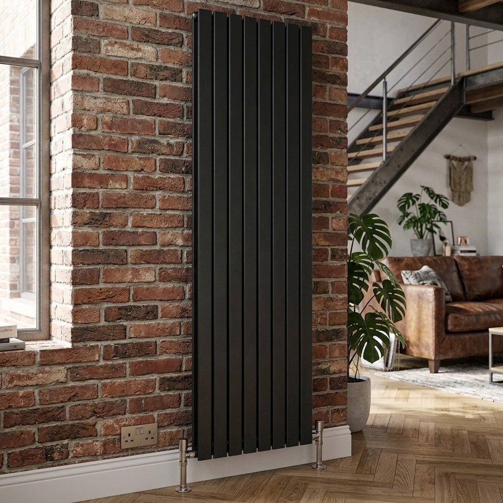 Ice Cold Spice Savannah Vertical Designer Radiator in Black