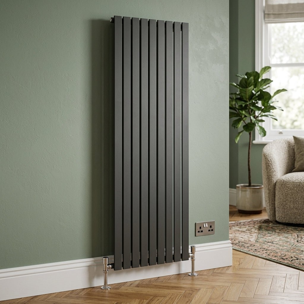 Ice Cold Spice Savannah Vertical Designer Radiator in Black