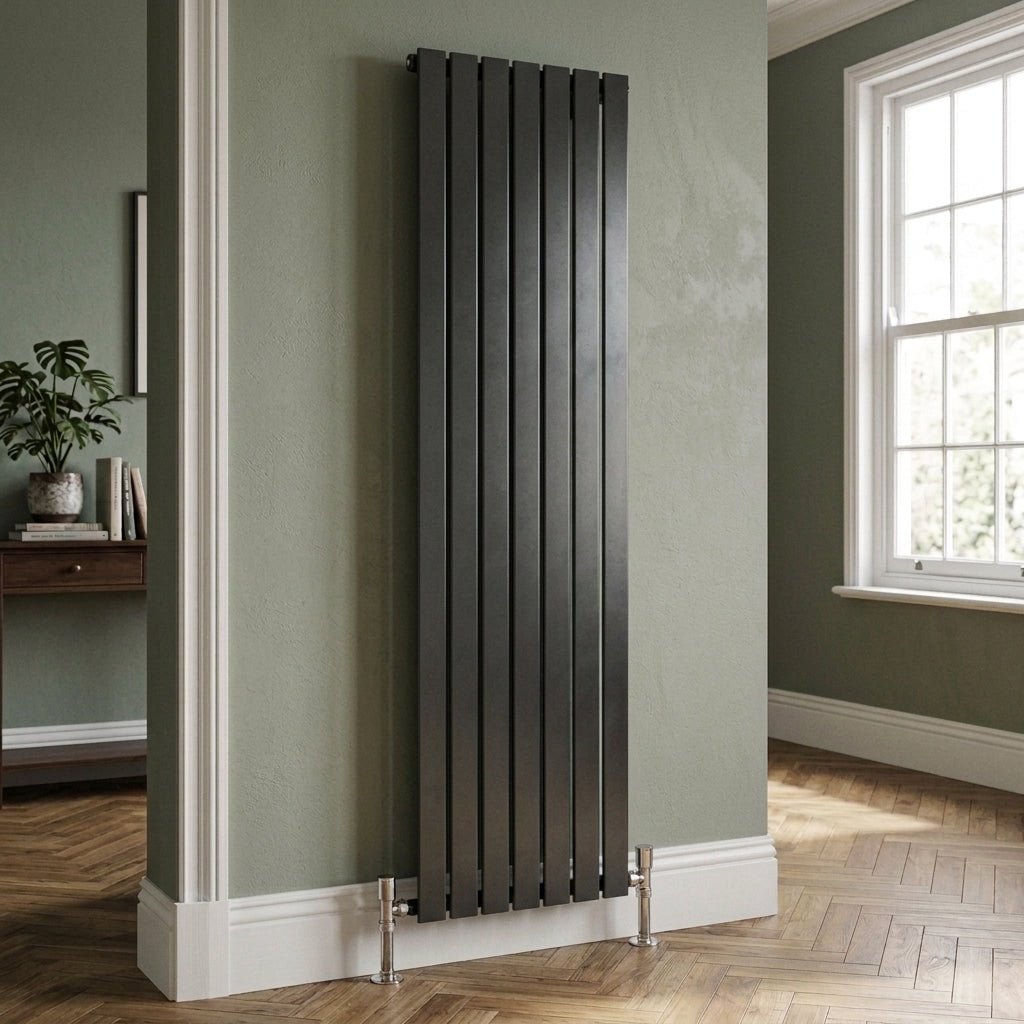 Ice Cold Spice Savannah Vertical Designer Radiator in Black