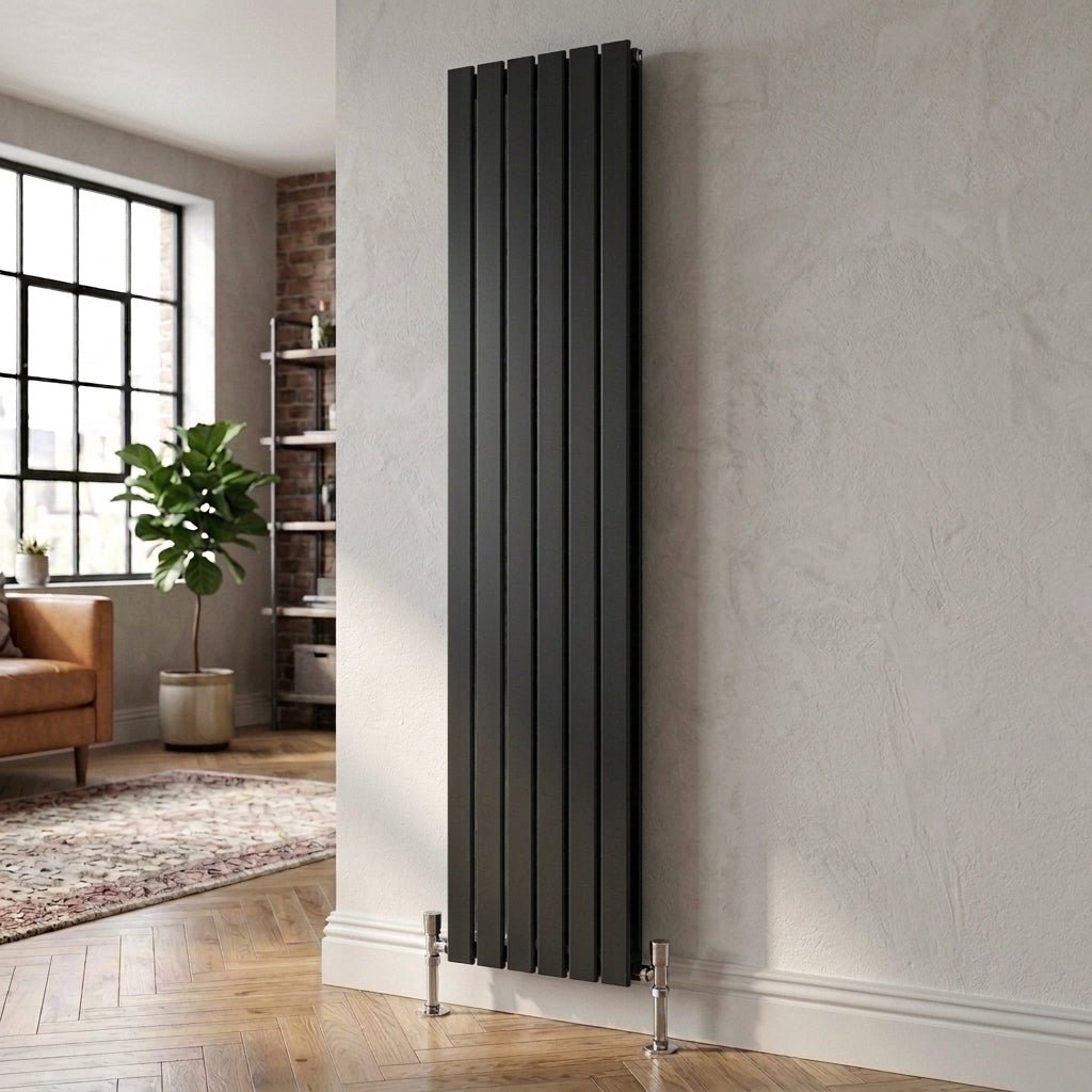 Ice Cold Spice Savannah Vertical Designer Radiator in Black