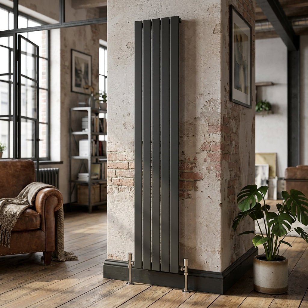 Ice Cold Spice Savannah Vertical Designer Radiator in Black