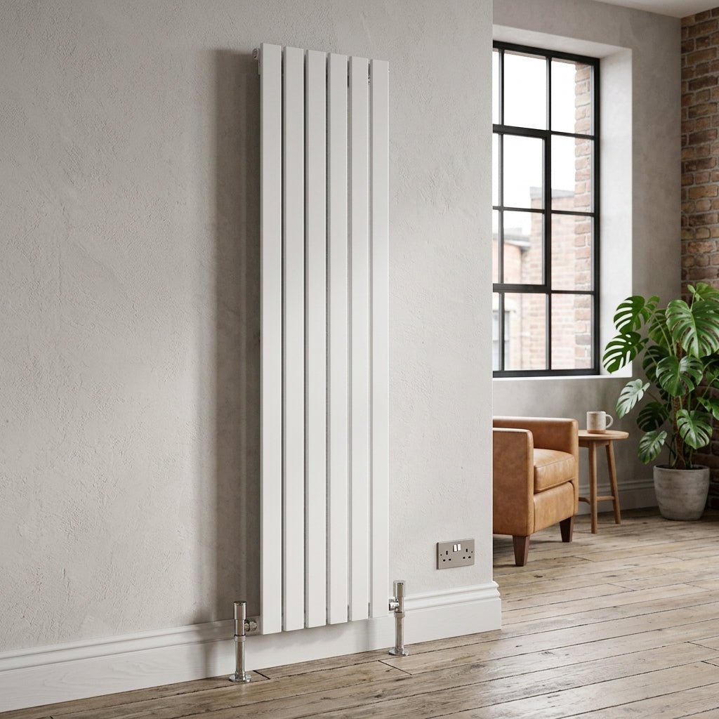 Ice Cold Spice Savannah Vertical Designer Radiator in White