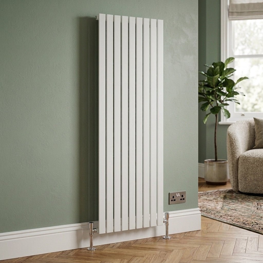 Ice Cold Spice Savannah Vertical Designer Radiator in White
